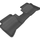 All-Weather Custom-Fit Floor Mats for Kia Rio/ Rio5 2012-2013 with Non-Slip Backing - Black - 2nd Row