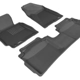 All-Weather Custom-Fit Floor Mats for Kia Forte 2014-2018 with Non-Slip Backing - Black - 1st Row 2nd Row
