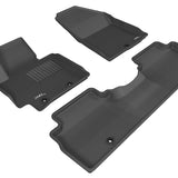 All-Weather Custom-Fit Floor Mats for Kia Soul 2014-2019 with Non-Slip Backing - Black - 1st Row 2nd Row