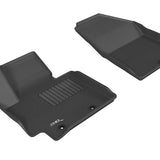 All-Weather Custom-Fit Floor Mats for Kia Soul 2014-2019 with Non-Slip Backing - Black - 1st Row