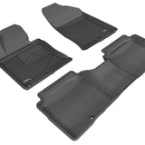 All-Weather Custom-Fit Floor Mats for Kia Optima 2011-2015 with Non-Slip Backing - Black - 1st Row 2nd Row