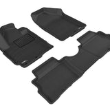 All-Weather Custom-Fit Floor Mats for Kia Soul 2011-2013 with Non-Slip Backing - Black - 1st Row 2nd Row