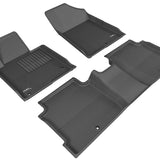 All-Weather Custom-Fit Floor Mats for Kia Optima 2016-2020 with Non-Slip Backing - Black - 1st Row 2nd Row
