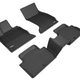 All-Weather Custom-Fit Floor Mats for Kia Stinger Awd 2018-2024 with Non-Slip Backing - Black - 1st Row 2nd Row