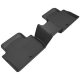 All-Weather Custom-Fit Floor Mats for Kia Stinger 2018-2024 with Non-Slip Backing - Black - 2nd Row