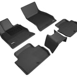 All-Weather Custom-Fit Floor Mats for Kia Stinger Rwd 2018-2024 with Non-Slip Backing - Black - 1st Row 2nd Row