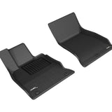 All-Weather Custom-Fit Floor Mats for Kia Stinger Rwd 2018-2024 with Non-Slip Backing - Black - 1st Row