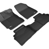 All-Weather Custom-Fit Floor Mats for Kia Forte 2019-2024 with Non-Slip Backing - Black - 1st Row 2nd Row