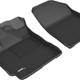 All-Weather Custom-Fit Floor Mats for Kia Forte 2019-2024 with Non-Slip Backing - Black - 1st Row