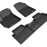 All-Weather Custom-Fit Floor Mats for Kia Soul 2020-2025 with Non-Slip Backing - Black - 1st Row 2nd Row