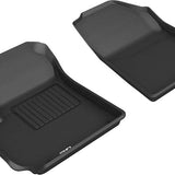 All-Weather Custom-Fit Floor Mats for Kia Soul 2020-2025 with Non-Slip Backing - Black - 1st Row