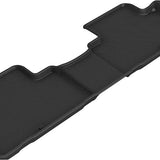All-Weather Custom-Fit Floor Mats for Kia Telluride 2020-2025 with Non-Slip Backing - Black - 2nd Row