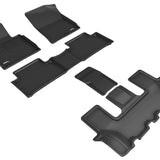 All-Weather Custom-Fit Floor Mats for Kia Sorento 2021-2025 with Non-Slip Backing - Black - 1st Row 2nd Row 3rd Row