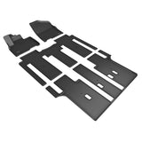 All-Weather Custom-Fit Floor Mats for Kia Carnival/Sedona 2022-2025 with Non-Slip Backing - Black - 1st Row 2nd Row 3rd Row