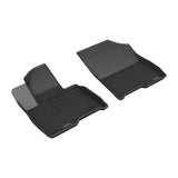 All-Weather Custom-Fit Floor Mats for Kia Sorento Hybrid 2022-2025 with Non-Slip Backing - Black - 1st Row