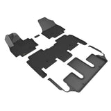 All-Weather Custom-Fit Floor Mats for Kia Ev9 6-Seat 2024-2025 with Non-Slip Backing - Black - 1st Row 2nd Row 3rd Row