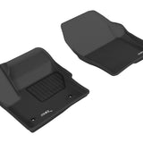 All-Weather Custom-Fit Floor Mats for Lincoln Mkc 2015-2016 with Non-Slip Backing - Black - 1st Row