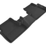 All-Weather Custom-Fit Floor Mats for Lincoln Mkc 2015-2016 with Non-Slip Backing - Black - 2nd Row