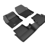 All-Weather Custom-Fit Floor Mats for Lincoln Mkc 2017-2019 with Non-Slip Backing - Black - 1st Row 2nd Row