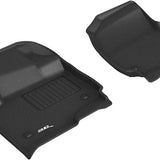 All-Weather Custom-Fit Floor Mats for Lincoln/ Ford Navigator/ Expedition 2018-2024 with Non-Slip Backing - Black - 1st Row