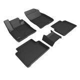 All-Weather Custom-Fit Floor Mats for Lincoln Corsair 2020-2025 with Non-Slip Backing - Black - 1st Row 2nd Row