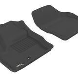 All-Weather Custom-Fit Floor Mats for Land Rover Lr2 2007-2014 with Non-Slip Backing - Black - 1st Row