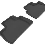 All-Weather Custom-Fit Floor Mats for Land Rover Lr2 2007-2014 with Non-Slip Backing - Black - 2nd Row