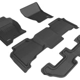 All-Weather Custom-Fit Floor Mats for Land Rover Lr4 2009-2012 with Non-Slip Backing - Black - 1st Row 2nd Row 3rd Row