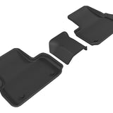 All-Weather Custom-Fit Floor Mats for Land Rover Discovery Sport 2015-2019 with Non-Slip Backing - Black - 2nd Row