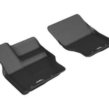 All-Weather Custom-Fit Floor Mats for Land Rover Discovery 2017-2025 with Non-Slip Backing - Black - 1st Row
