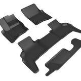 All-Weather Custom-Fit Floor Mats for Land Rover Defender 110 2020-2025 with Non-Slip Backing - Black - 1st Row 2nd Row 3rd Row
