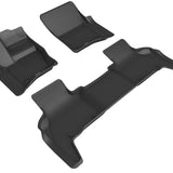 All-Weather Custom-Fit Floor Mats for Land Rover Defender 110 2020-2025 with Non-Slip Backing - Black - 1st Row 2nd Row