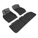All-Weather Custom-Fit Floor Mats for Lucid Air 2022-2024 with Non-Slip Backing - Black - 1st Row 2nd Row