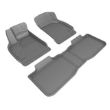 All-Weather Custom-Fit Floor Mats for Lucid Air Touring 2022-2024 with Non-Slip Backing - Gray - 1st Row 2nd Row