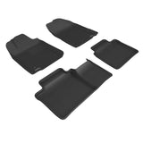 All-Weather Custom-Fit Floor Mats for Lexus Es350 2007-2012 with Non-Slip Backing - Black - 1st Row 2nd Row
