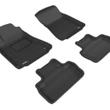 All-Weather Custom-Fit Floor Mats for Lexus Is250/350/Isf 2006-2013 with Non-Slip Backing - Black - 1st Row 2nd Row