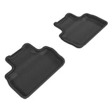 All-Weather Custom-Fit Floor Mats for Lexus Is250/350/Isf 2006-2013 with Non-Slip Backing - Black - 2nd Row