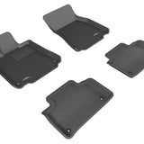 All-Weather Custom-Fit Floor Mats for Lexus Ls460 2007-2012 with Non-Slip Backing - Black - 1st Row 2nd Row