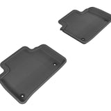 All-Weather Custom-Fit Floor Mats for Lexus Ls460 2007-2012 with Non-Slip Backing - Black - 2nd Row