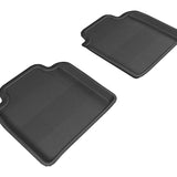 All-Weather Custom-Fit Floor Mats for Lexus Ls460L/Ls600Hl 2007-2012 with Non-Slip Backing - Black - 2nd Row