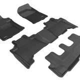 All-Weather Custom-Fit Floor Mats for Lexus Gx460 2010-2013 with Non-Slip Backing - Black - 1st Row 2nd Row 3rd Row