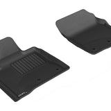 All-Weather Custom-Fit Floor Mats for Lexus/ Toyota Lx/ Land Cruiser 2012-2021 with Non-Slip Backing - Black - 1st Row
