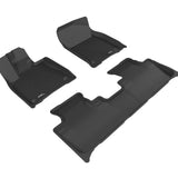 All-Weather Custom-Fit Floor Mats for Lexus Rx/ Rx Hybrid 2016-2022 with Non-Slip Backing - Black - 1st Row 2nd Row