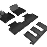 All-Weather Custom-Fit Floor Mats for Lexus Rxl 2018-2022 with Non-Slip Backing - Black - 1st Row 2nd Row 3rd Row
