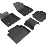 All-Weather Custom-Fit Floor Mats for Lexus Es Hybrid 2019-2025 with Non-Slip Backing - Black - 1st Row 2nd Row