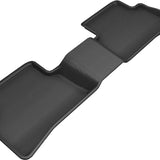 All-Weather Custom-Fit Floor Mats for Lexus Ux 2019-2025 with Non-Slip Backing - Black - 2nd Row