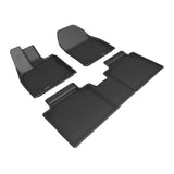 All-Weather Custom-Fit Floor Mats for Lexus Rz 2023-2024 with Non-Slip Backing - Black - 1st Row 2nd Row