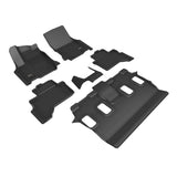 All-Weather Custom-Fit Floor Mats for Lexus Gx 5-Seat 2024-2024 with Non-Slip Backing - Black - 1st Row 2nd Row 3rd Row