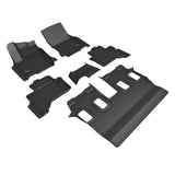 All-Weather Custom-Fit Floor Mats for Lexus Gx 6-Seat 2024-2024 with Non-Slip Backing - Black - 1st Row 2nd Row 3rd Row