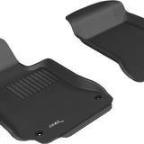 All-Weather Custom-Fit Floor Mats for Mercedes-Benz C-Class (W204) Sedan/Coupe 2008-2015 with Non-Slip Backing - Black - 1st Row